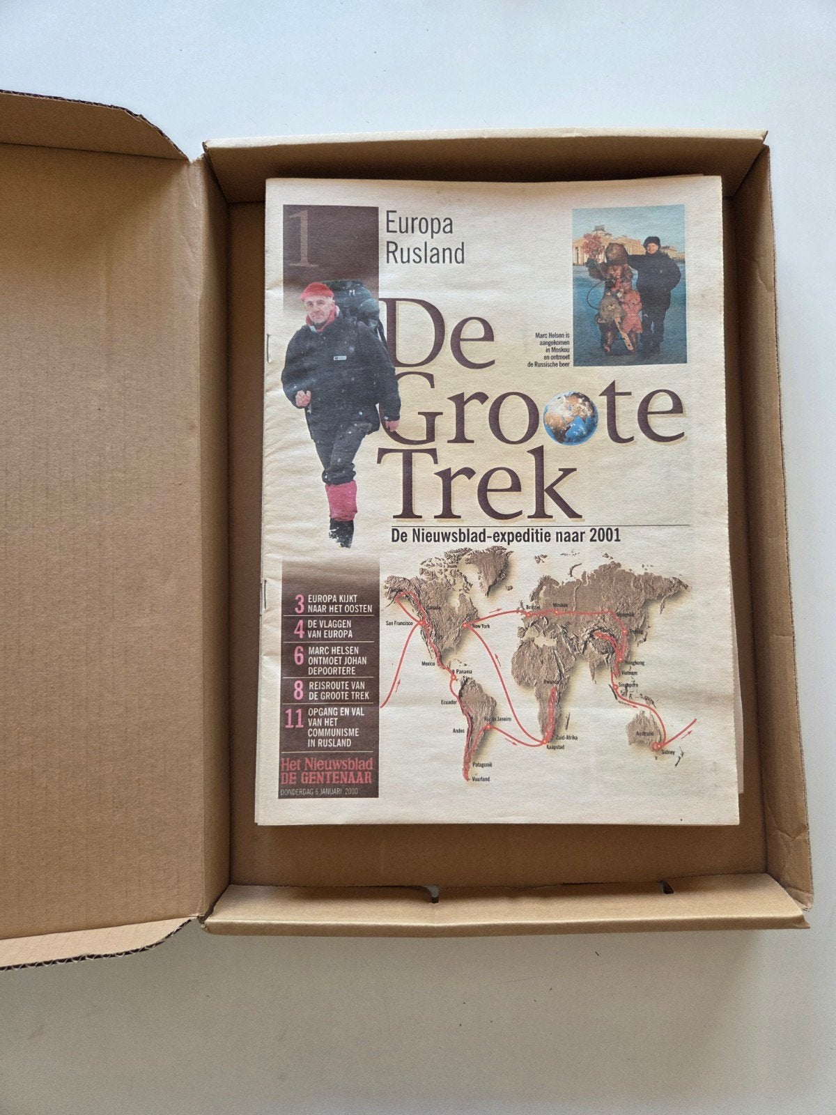 De Grote Trek - verzamelmap kranten, Verzamelen, Ophalen of Verzenden, 1980 tot heden, Krant