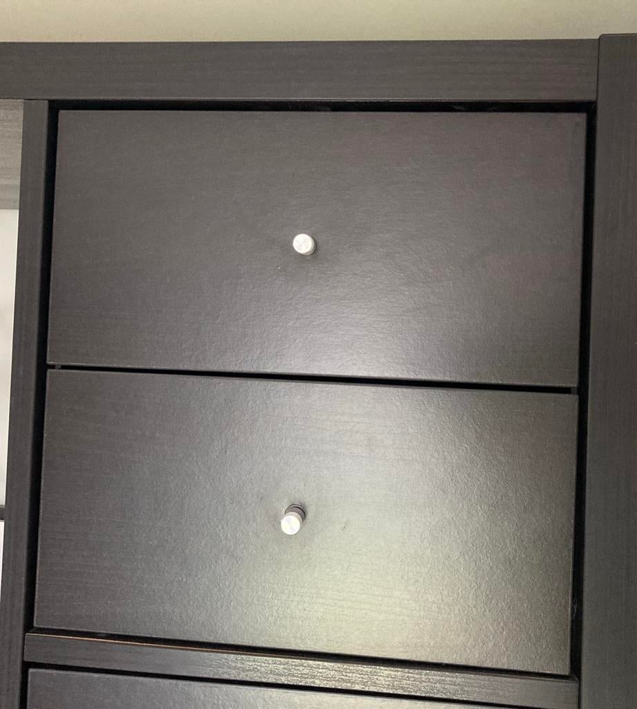 Insert Ikea Kallax avec tiroirs brun noir - 4 disponibles, Enlèvement, Comme neuf