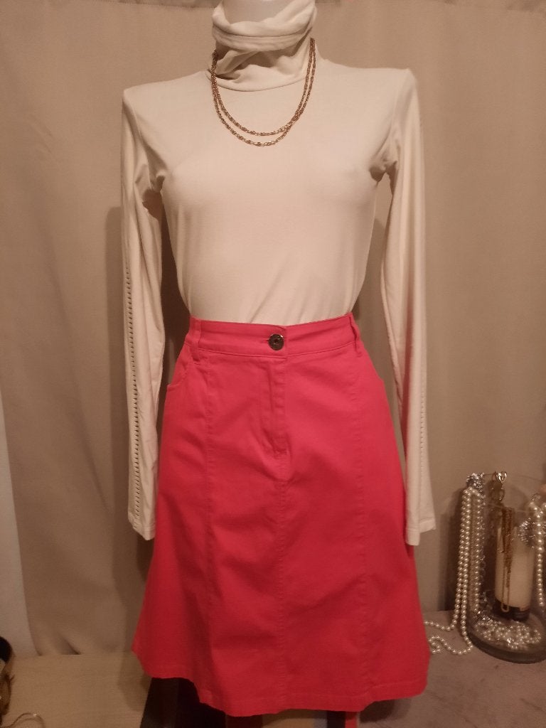 Terre Bleue klassieke jeansrok rood, Kleding | Dames, Terre Bleue, Maat 46/48 (XL) of groter, Ophalen of Verzenden, Zo goed als nieuw