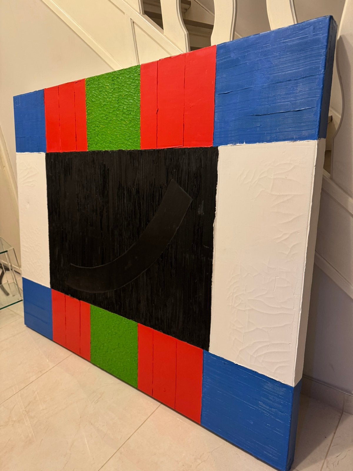 Groot schilderij op doek 160cmx130 cm, Antiek en Kunst, Ophalen of Verzenden