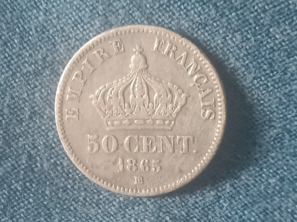 Frankrijk 50 centimes 1965 BB (Straatsburg), Ophalen of Verzenden, Frankrijk, Losse munt, Zilver