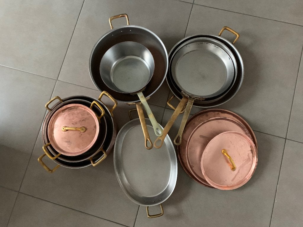 Set koperen potten en pannen WEGRO, Ophalen, Overige typen, Geschikt voor barbecue, Overige merken