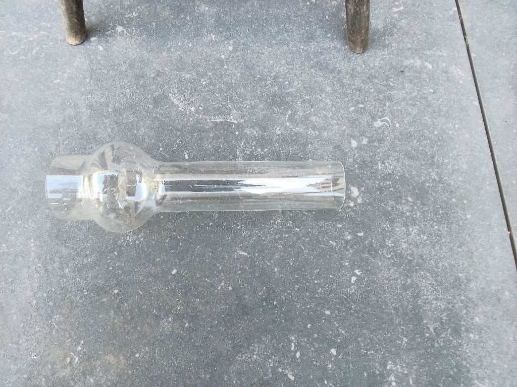 Glas voor olielamp 61mm  hoogte 28 cm, Antiek en Kunst, Ophalen