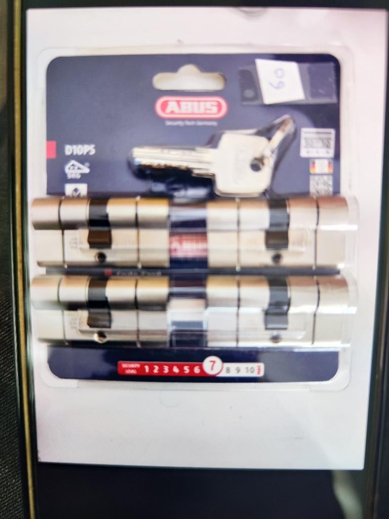 Abus 4gelijksluitend cilinders D10PS, Ophalen, Nieuw, IJzer, Slot