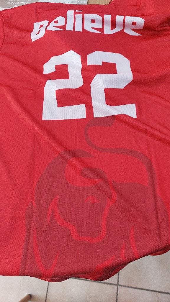 Voetbalshirt Believe, Sport en Fitness, Voetbal, Maat L, Ophalen, Nieuw