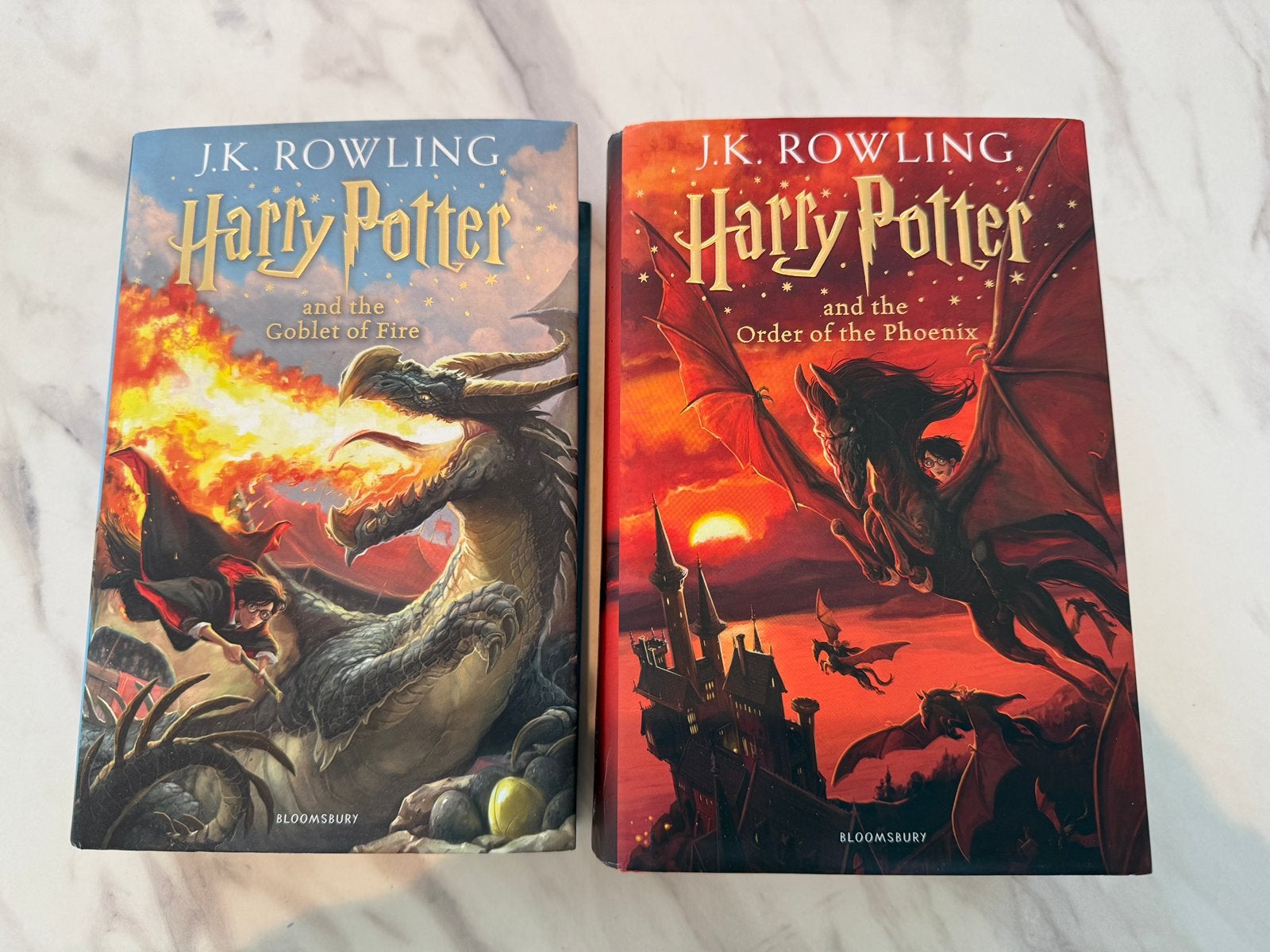 Harry Potter boek 4 en 5 in het engels, Boeken, Ophalen, Zo goed als nieuw