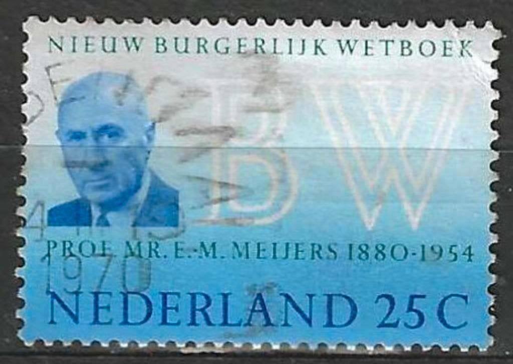 Nederland 1970 - Yvert 906 - Burgerlijk Wetboek (ST), Verzenden, Gestempeld