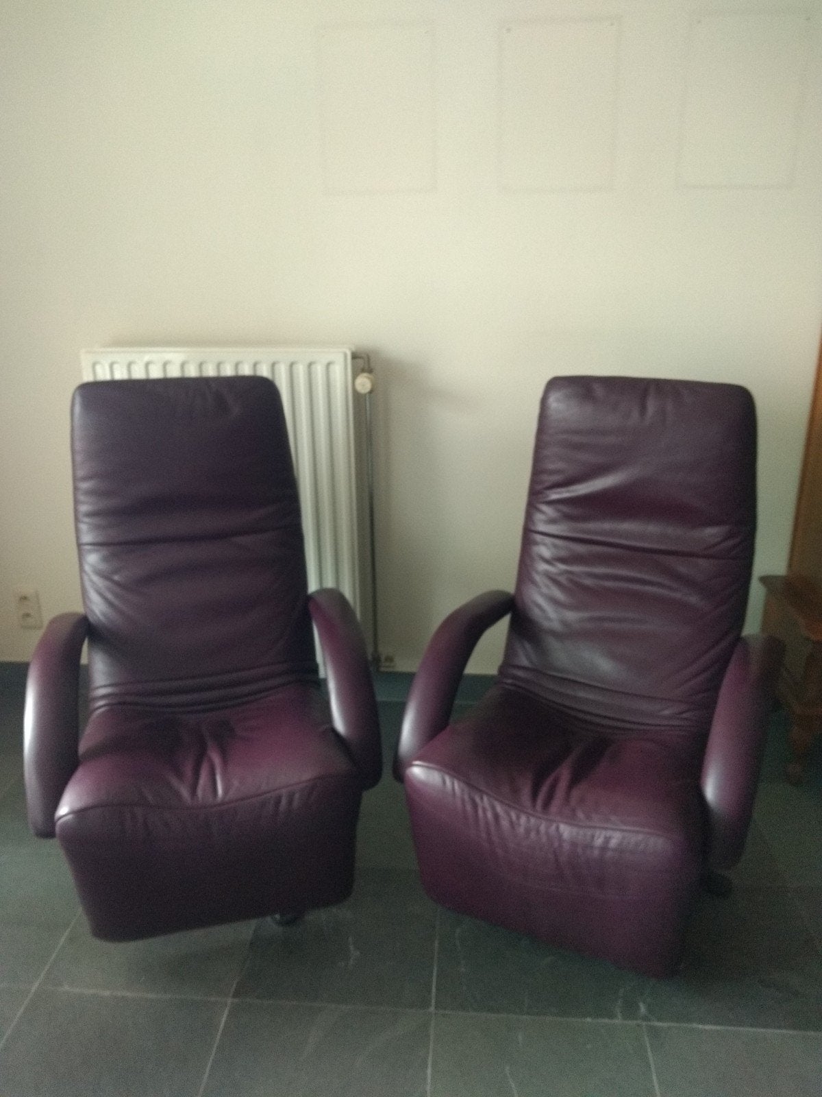 Twee relaxzetels kwaliteitsmerk Jori, Ophalen, Gebruikt, Leer, Leder