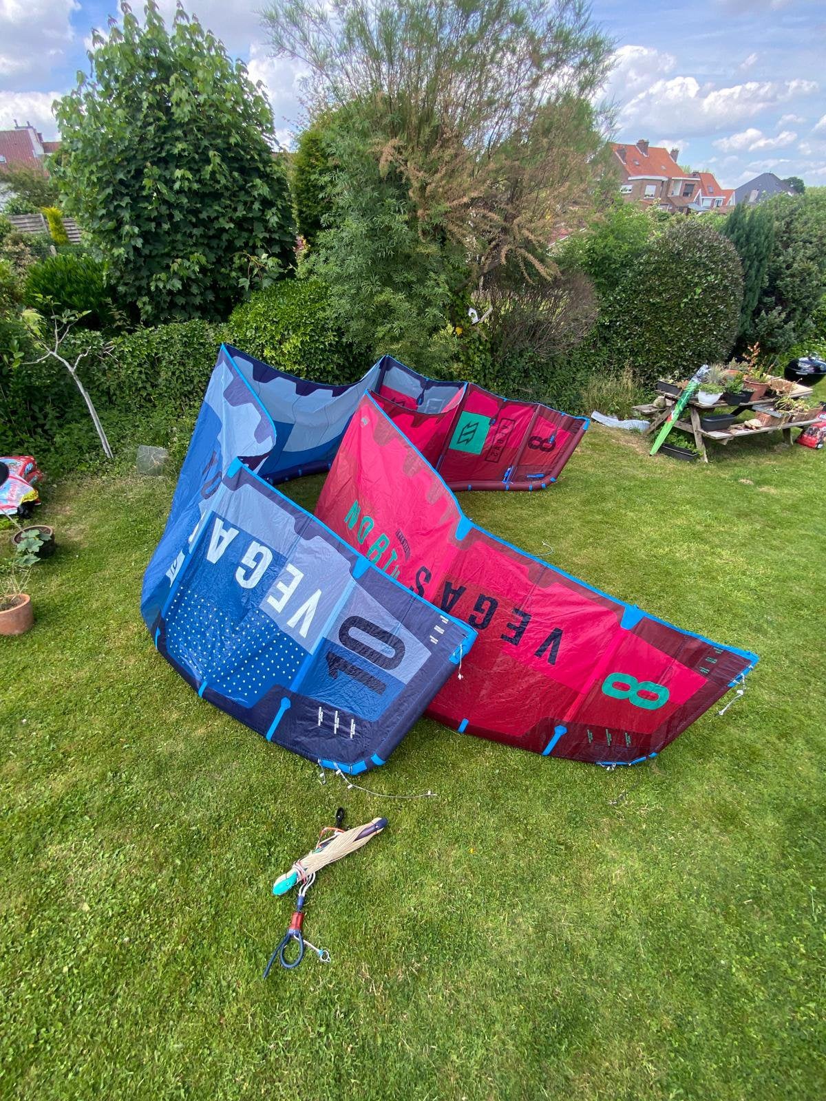 Kitesurf 8m & 10m. + bar, Watersport en Boten, Ophalen, Zo goed als nieuw, Bar