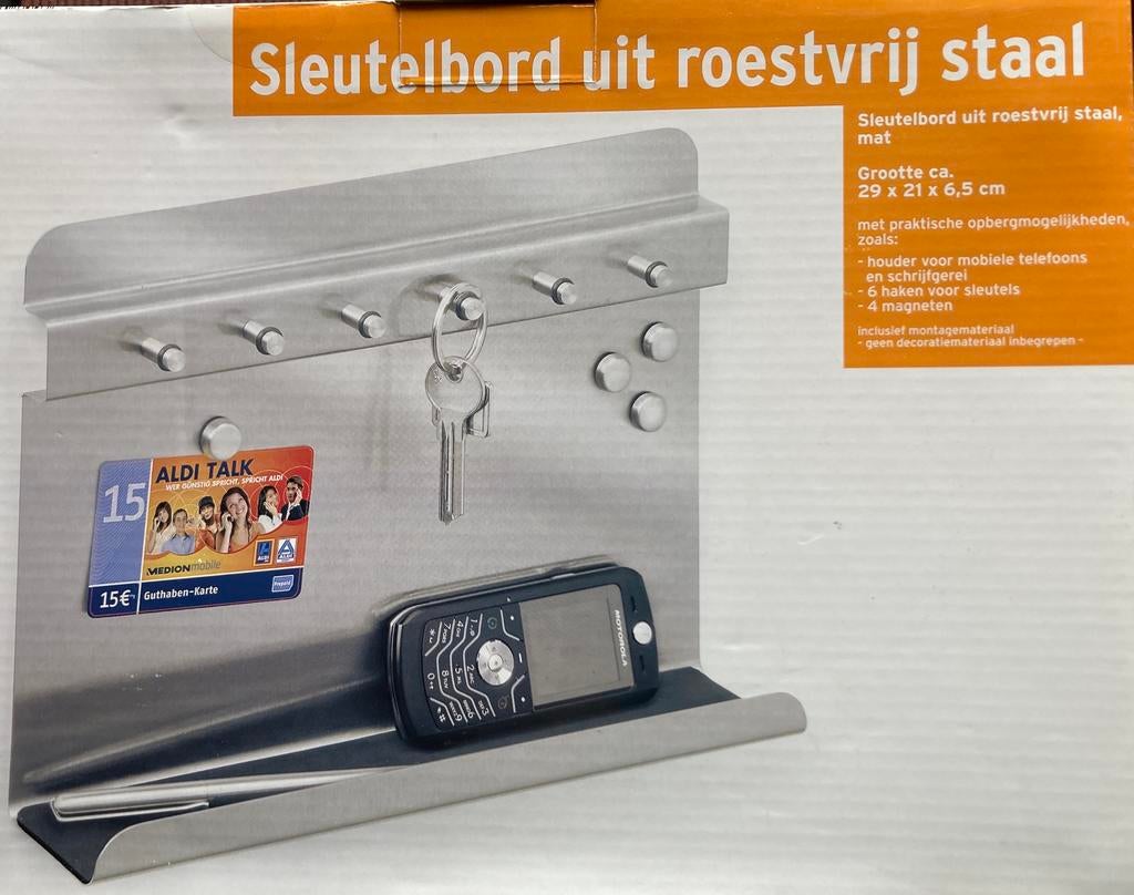 Sleutelbord uit roestvrij staal, Ophalen, Nieuw, Magneetbord