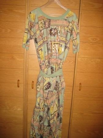 Tweedelig ensemble - originele print - maat 40, Kleding | Dames, Jumpsuits, Ophalen of Verzenden, Zo goed als nieuw, Maat 38/40 (M)