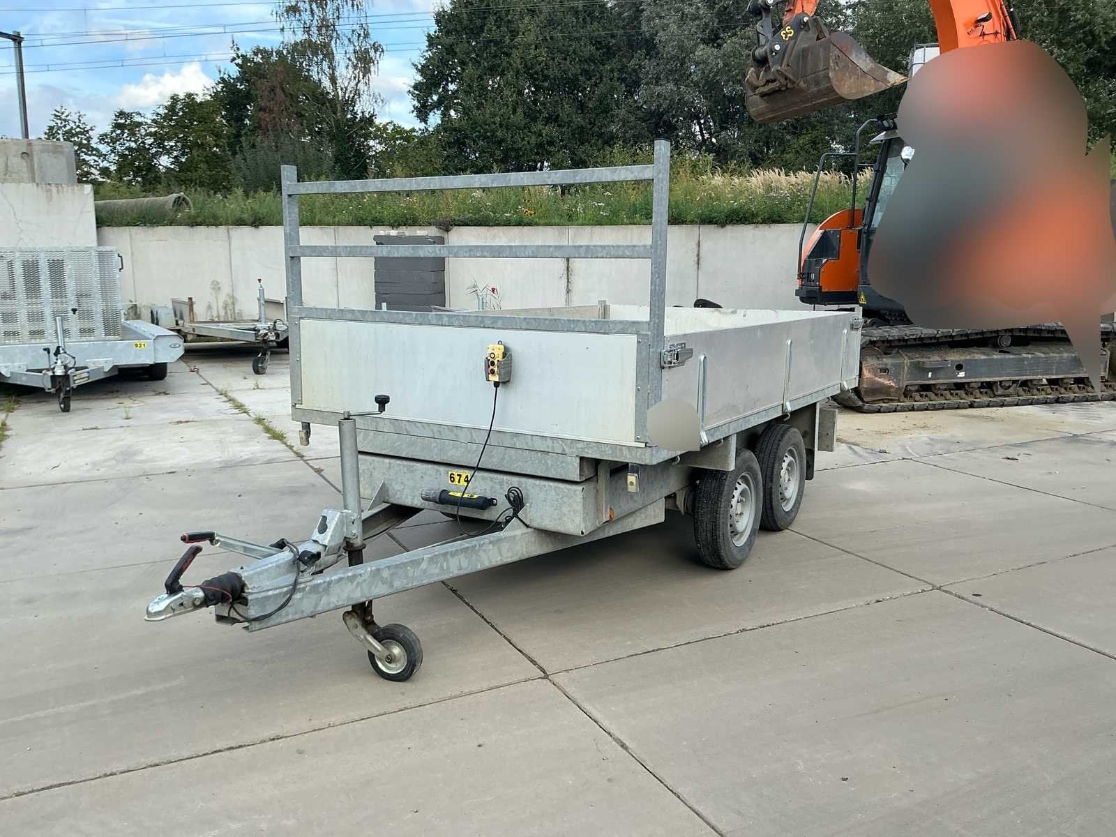 Remorque De Ryck Hopper Hydraulique 2 essieux, 2 700 kg, Utilisé