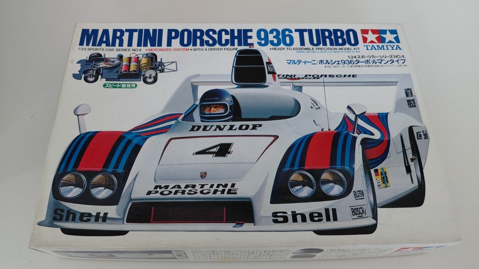 Tamiya 24004 Martini Porsche 936 Turbo 1/24 incl motor, Hobby en Vrije tijd, Modelbouw | Auto's en Voertuigen, Ophalen of Verzenden
