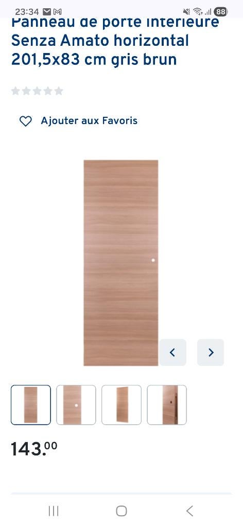 Porte neuve, Bricolage & Construction, Châssis & Portes coulissantes, Neuf, 75 à 150 cm, Enlèvement, Autres types