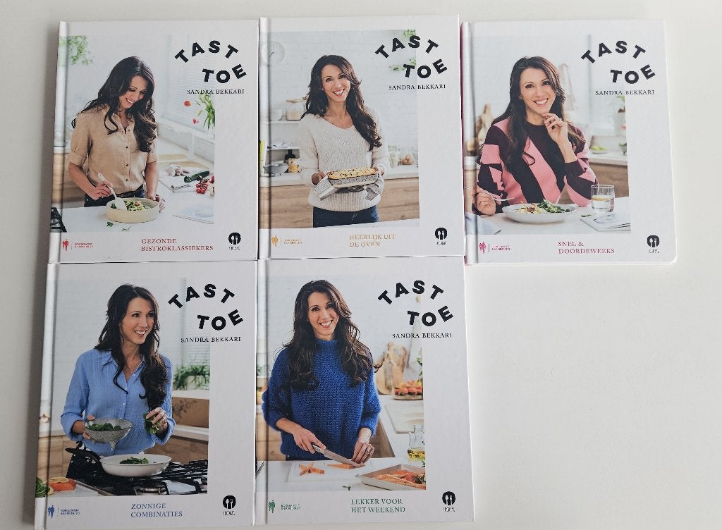 15 Sandra Bekkari kookboeken:Tast Toe,Smakelijk,Summer Vibes, Boeken, Ophalen of Verzenden