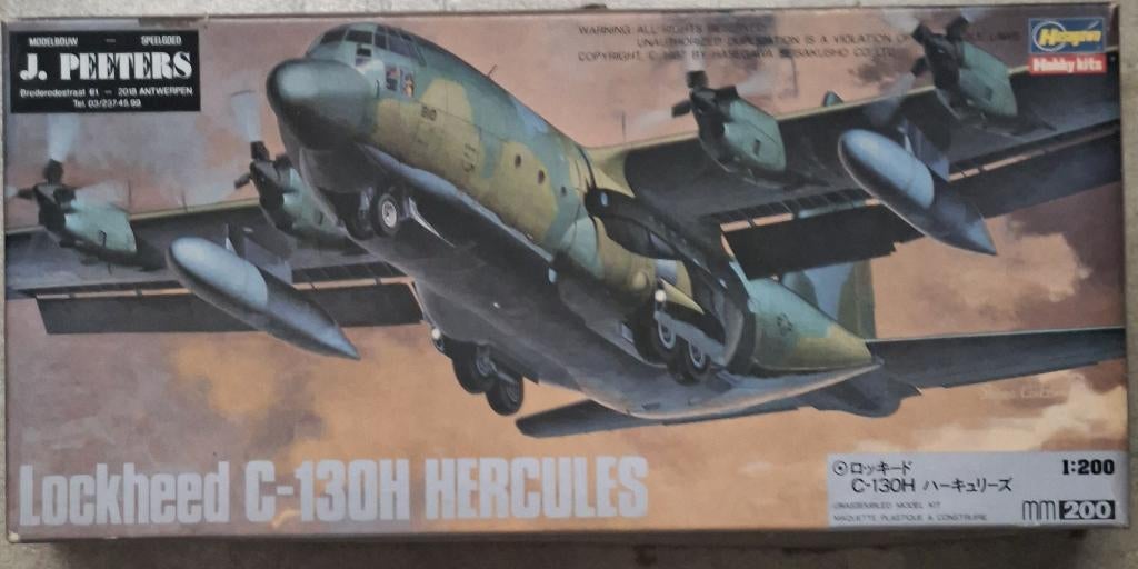 lockheed c130 hercules, Hasegawa, 1:144 tot 1:200, Ophalen of Verzenden, Zo goed als nieuw
