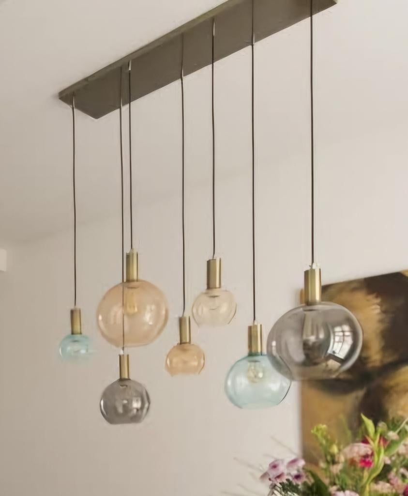 Super mooie glazen bollamp van Coco Maison, Huis en Inrichting, Lampen | Hanglampen, Ophalen