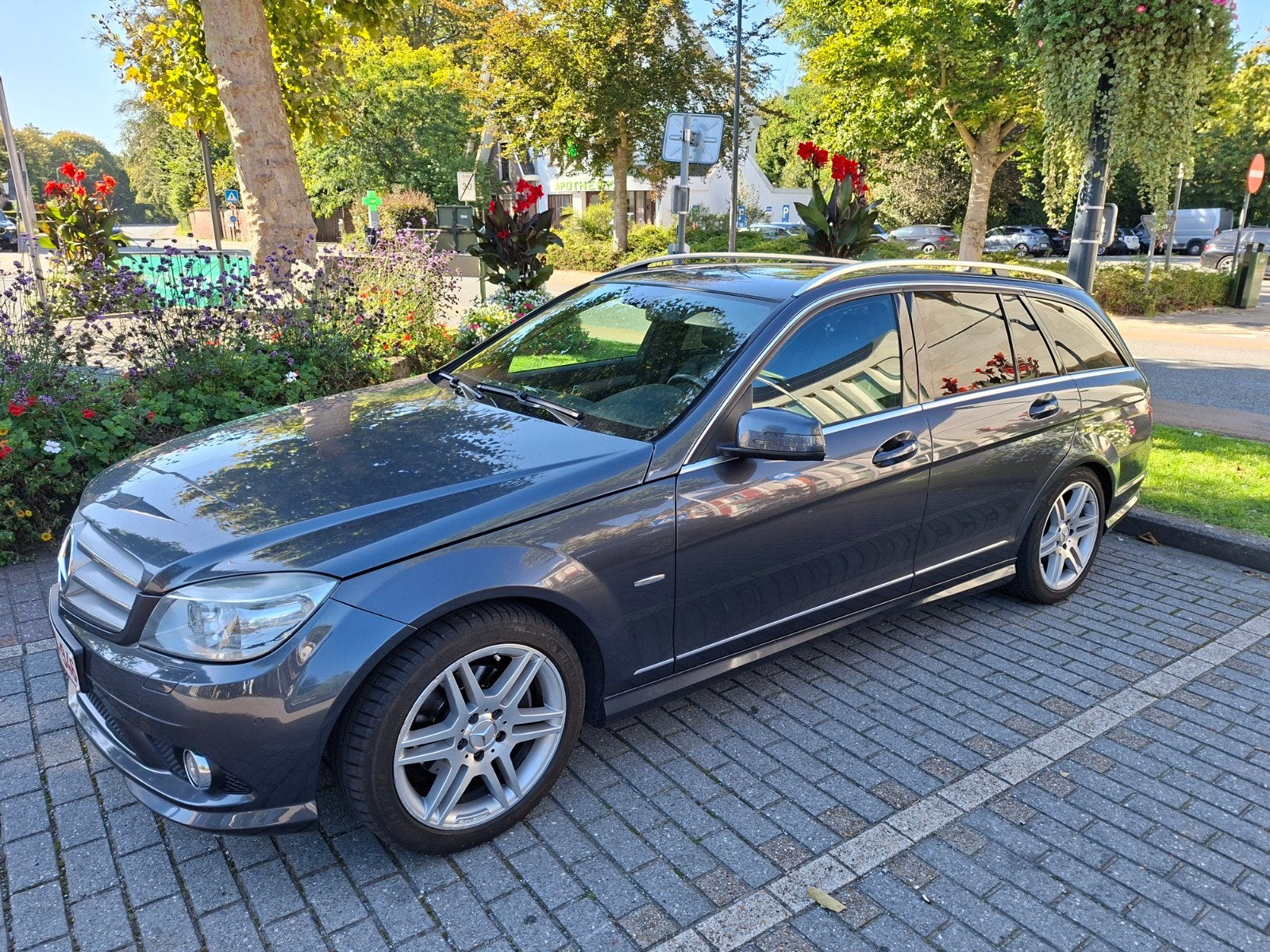 Mercedes C200 AMG Sport uitvoering. LPG. Google Carplay., Auto's, Automaat, Achterwielaandrijving, Zwart, 4 cilinders