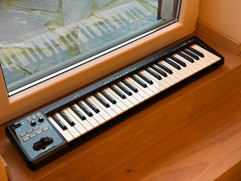 Roland A-49BK MIDI keyboard, 49 toetsen, Gebruikt, Roland, Midi-aansluiting