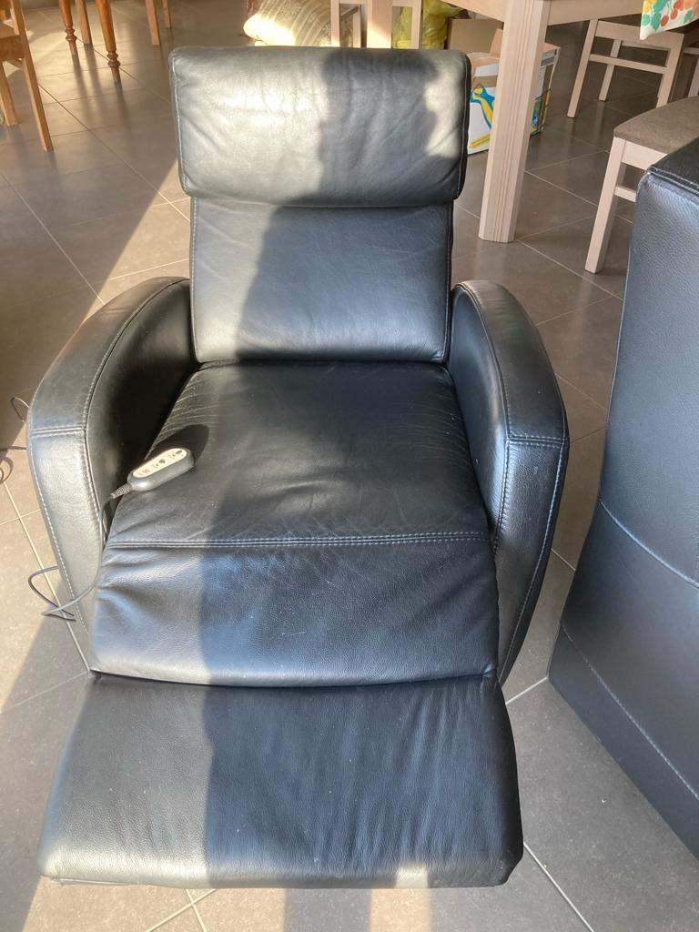 Relax zetel elektrisch, Ophalen, Zo goed als nieuw, 50 tot 75 cm, Leer