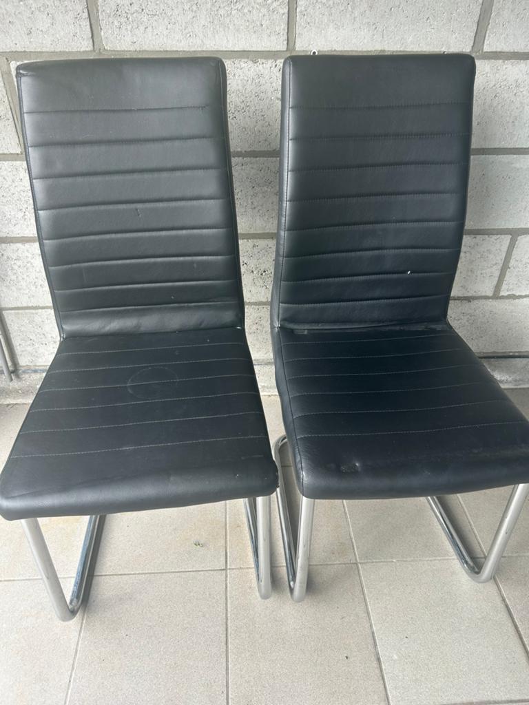 Stoelen, Huis en Inrichting, Stoelen, Ophalen, Gebruikt, Zwart, Vier