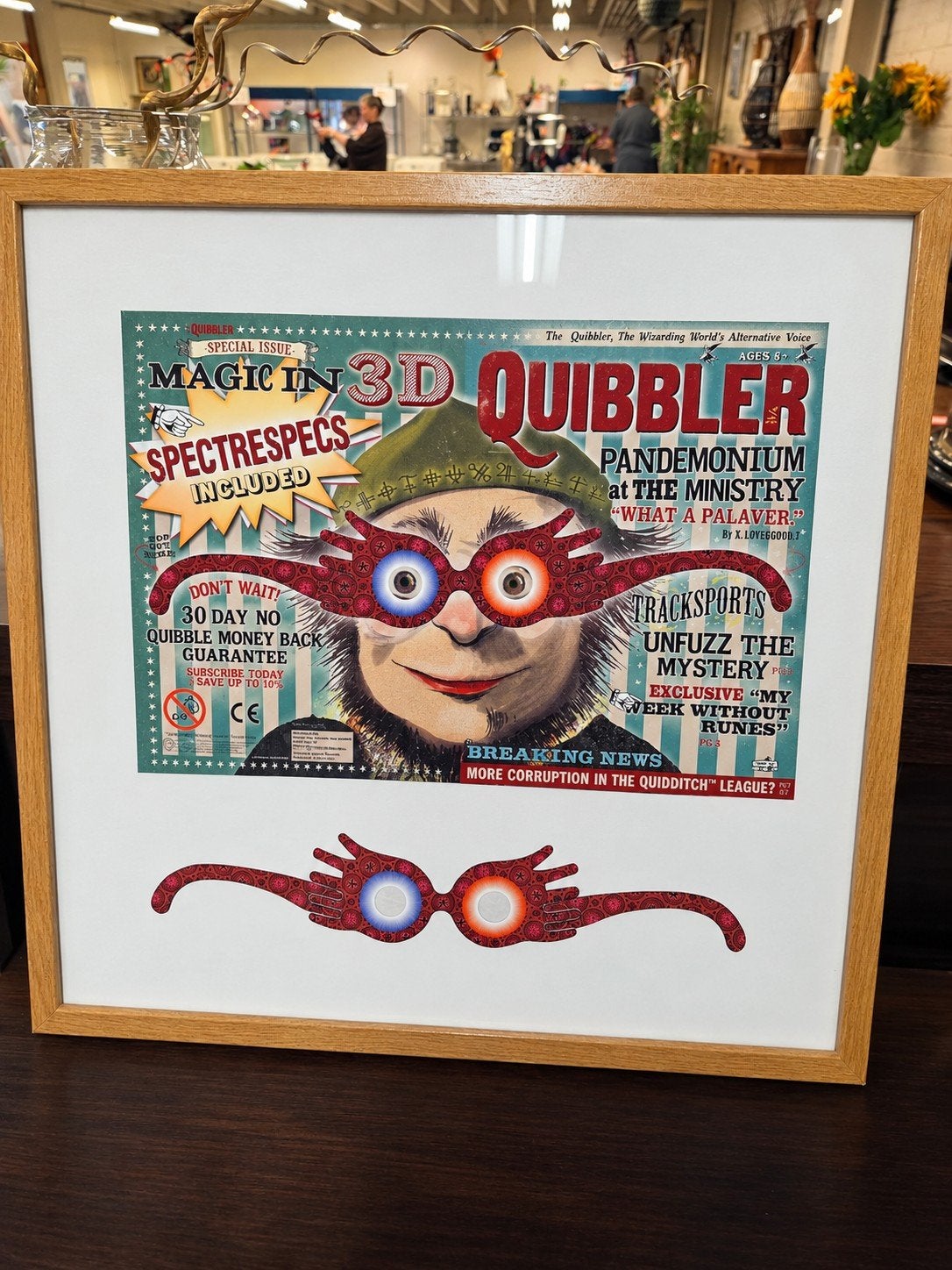 mooie quibbler poster met bril, Verzamelen, Ophalen