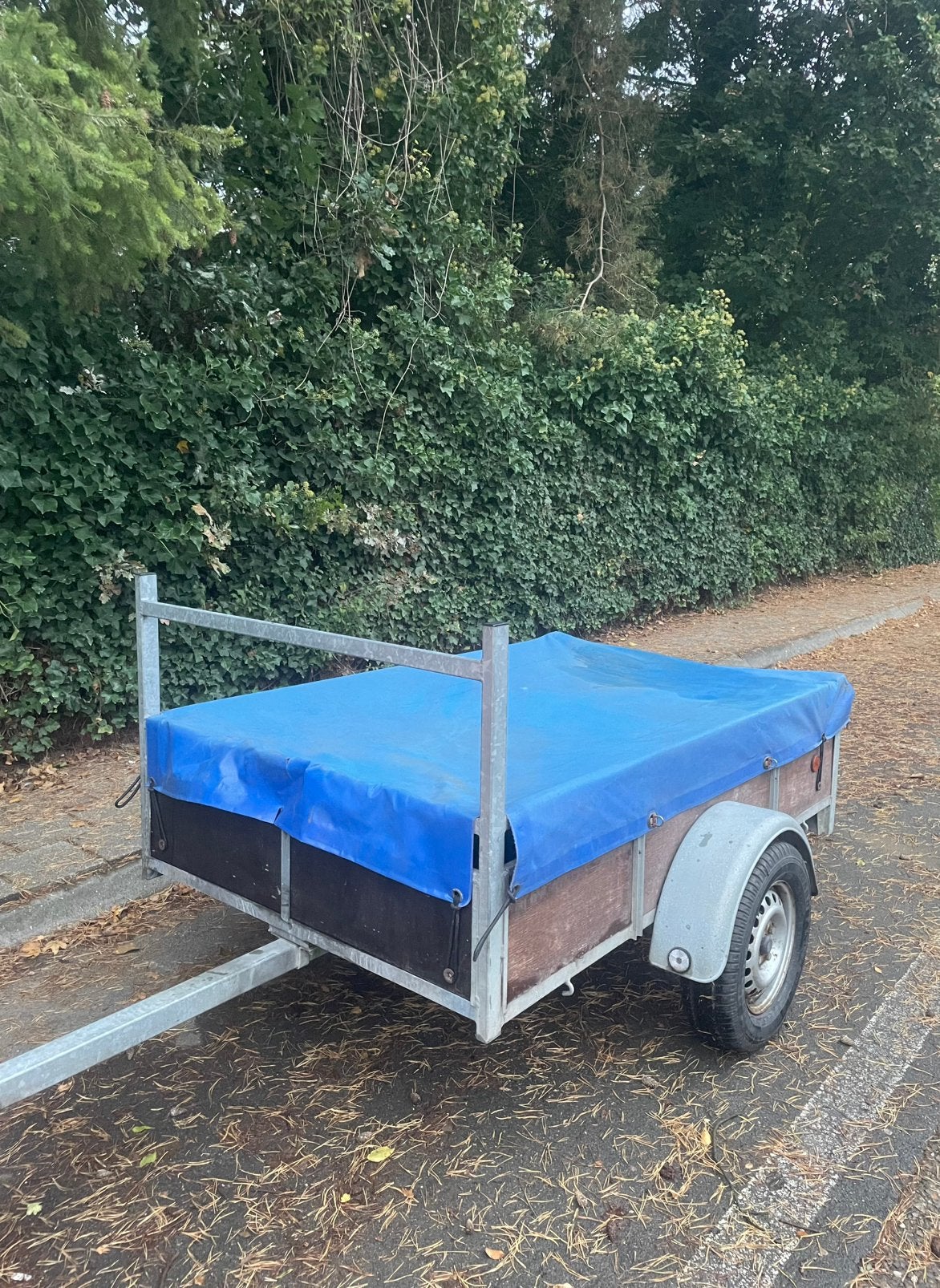 Enkelas aanhangwagen met zeil, Enlèvement, Comme neuf
