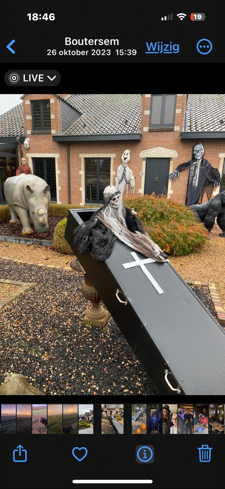 Halloween versiering doodkist, Audio, Tv en Foto, Ophalen, Zo goed als nieuw