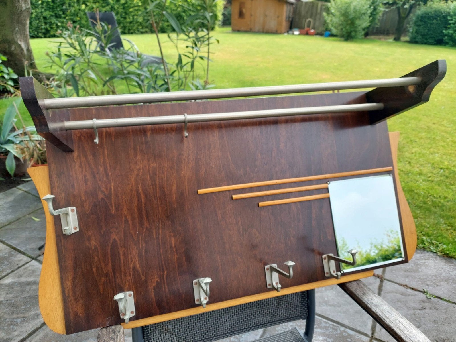 vintage wandkapstok met spiegel en haken en hoedenplank, Dieren en Toebehoren, Stalling en Weidegang