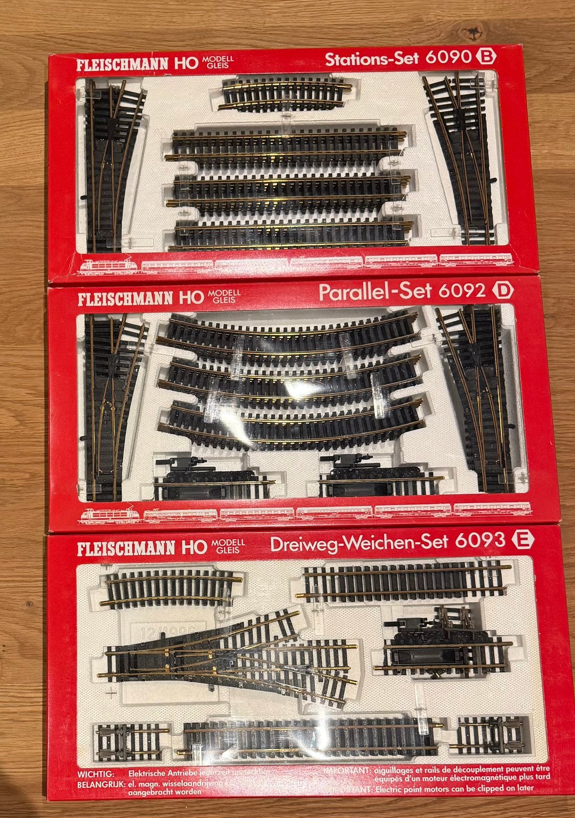Fleischmann H0 6090 B + 6092 D + 6093 E — Sets chauds — OVP, Enlèvement ou Envoi, Comme neuf, Fleischmann