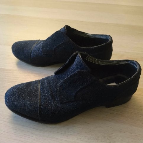 Mocassins Fratelli Rossetti pailletté en cuir (T38), Vêtements | Femmes, Enlèvement ou Envoi, Fratelli Rossetti, Porté, Bleu