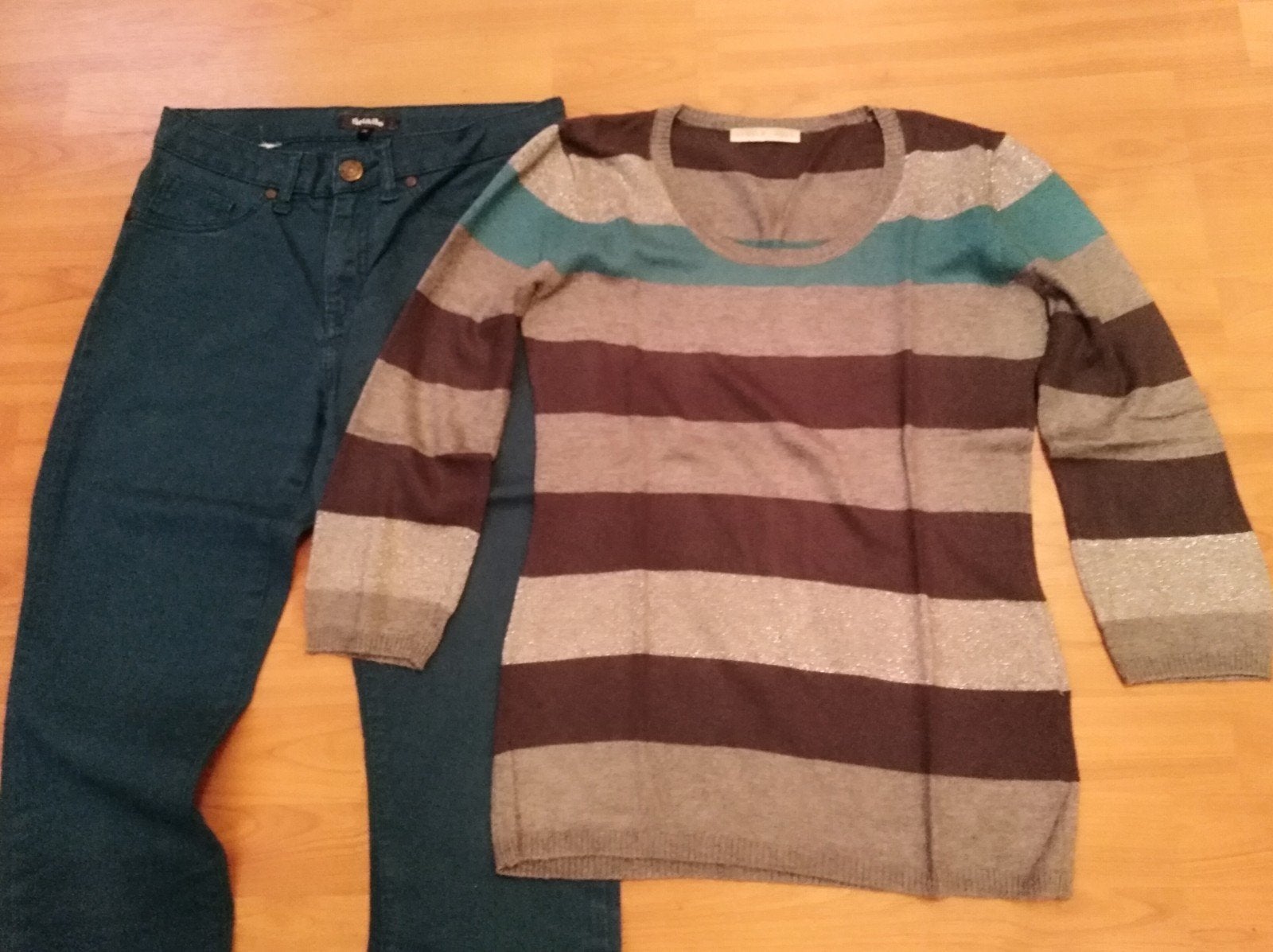 Pantalon avec pull assorti taille 36, Enlèvement ou Envoi, Comme neuf, Taille 36 (S), Longs