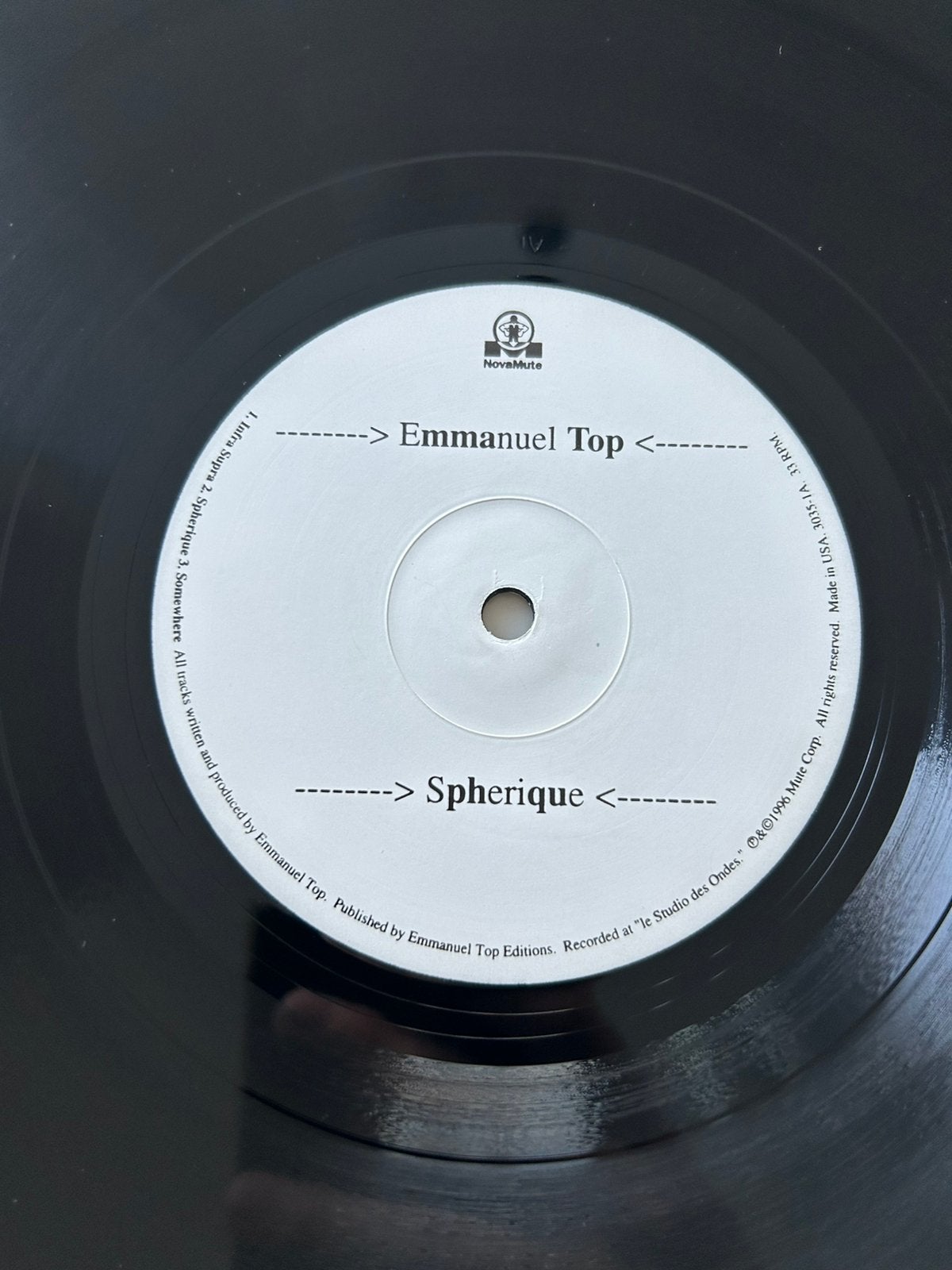 EMMANUEL TOP - SPHERIQUE, Cd's en Dvd's, Vinyl | Dance en House, Ophalen of Verzenden, Zo goed als nieuw