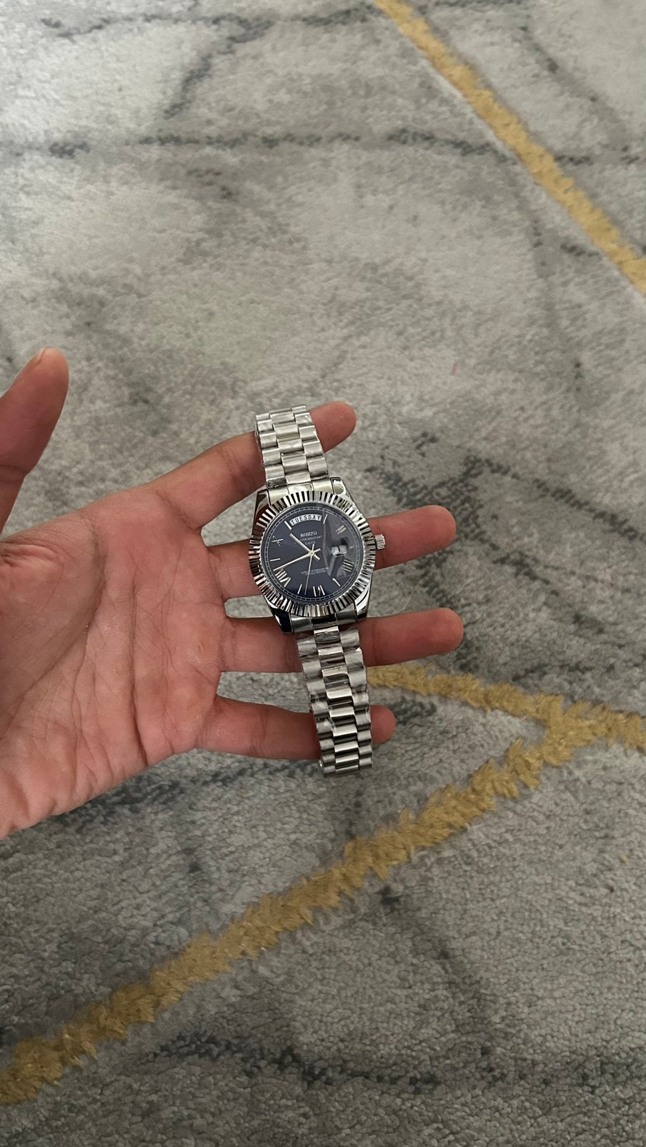 Montre "Seiko mod day-date", Ophalen of Verzenden, Zo goed als nieuw, Seiko