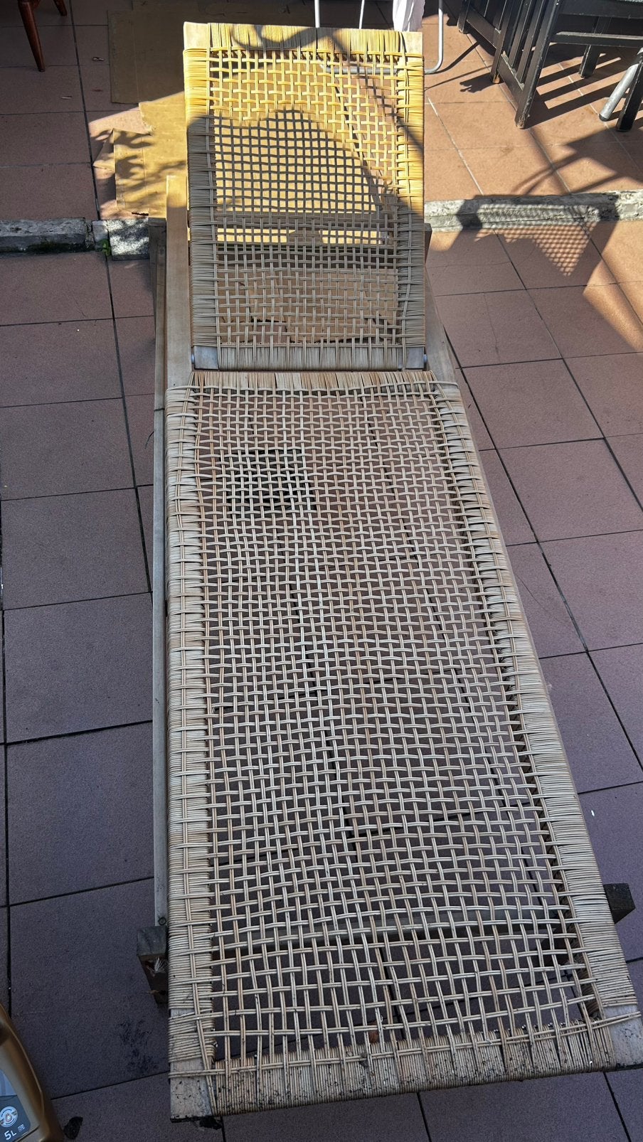 Ligbed twv. €429, Tuin en Terras, Ophalen, Zo goed als nieuw, Hout