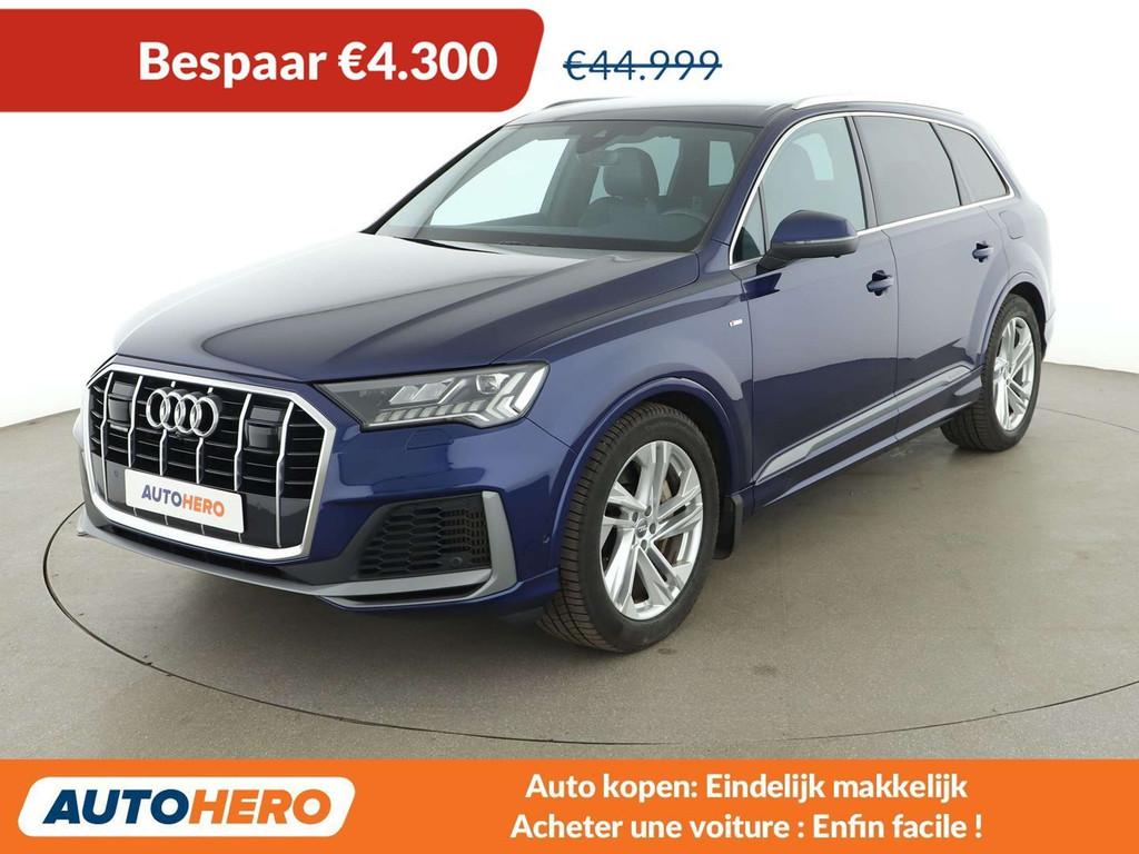 Audi Q7 55 TFSIe quattro S line (bj 2020, automaat), Auto's, Audi, Automaat, Adaptive Cruise Control, Gebruikt, 2995 cc