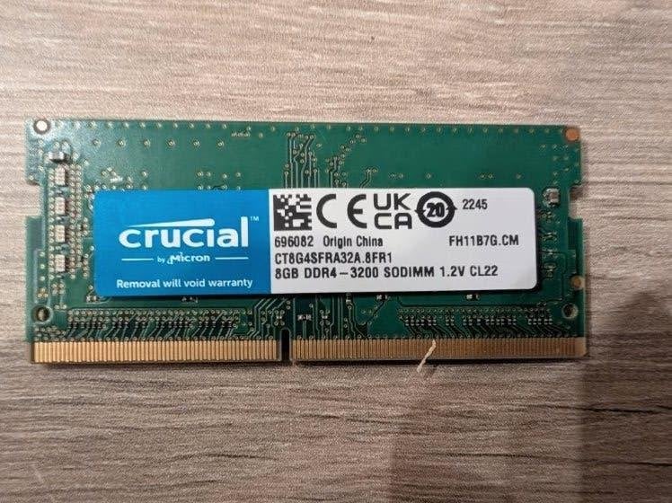 2x Crucial 8GB DDR4-3200 SODIMM, Computers en Software, Ophalen of Verzenden, DDR4