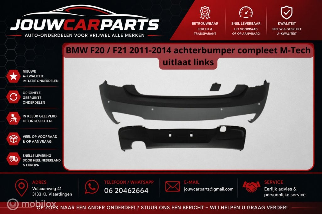 Achterbumper BMW 1-serie F20 f21 ('11->) m tech / m paket, Auto-onderdelen, Nieuw, Ophalen of Verzenden, Achter, Bumper