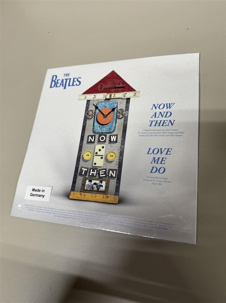 The Beatles now and then - Blauw wit Vinyl Single, Cd's en Dvd's, Ophalen of Verzenden, Zo goed als nieuw