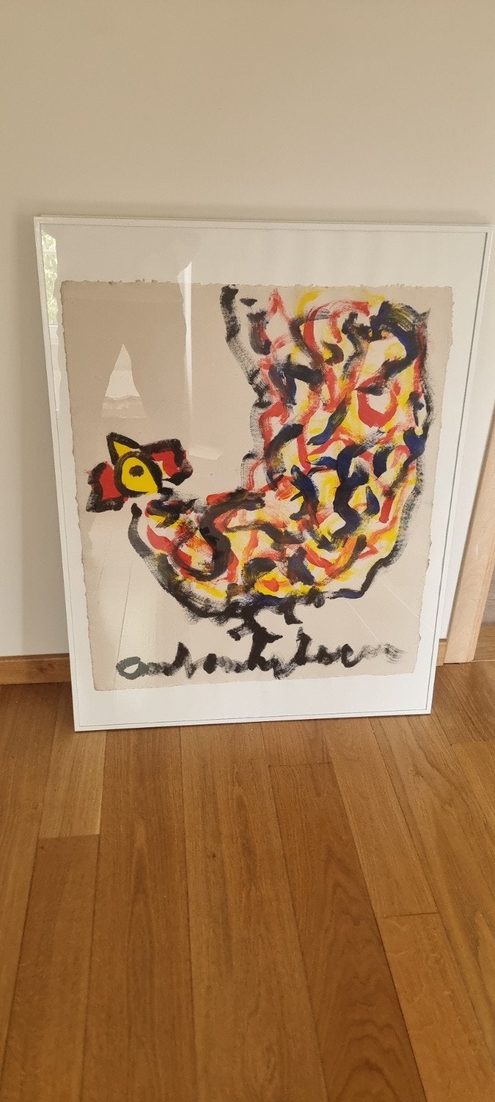 Schilderij kip Anton Heyboer, Ophalen