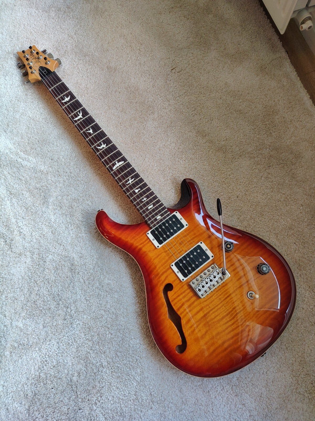 PRS (Paul Reed Smith) CE 24 Semi Hollow, Ophalen, Zo goed als nieuw, Semi-solid body, Paul Reed Smith