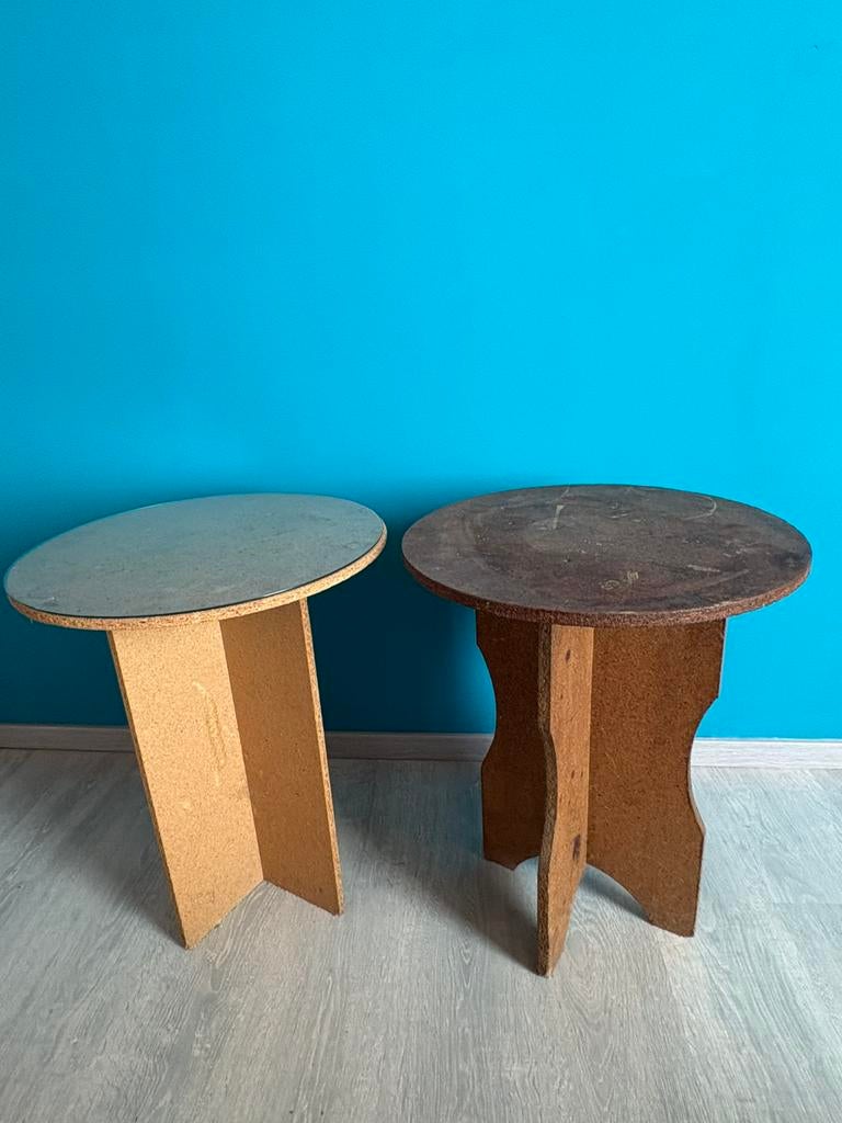 Lot de 2 tables ronde, Enlèvement, Utilisé