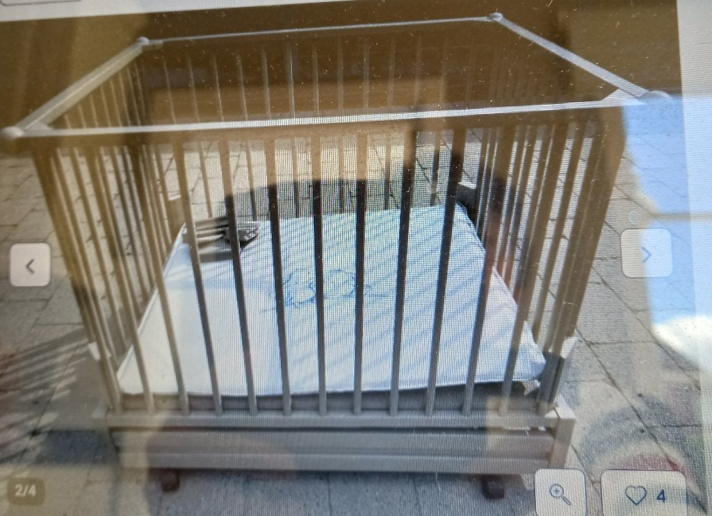 babybox taupe, Kinderen en Baby's, Ophalen, Gebruikt, Vierkant, In hoogte verstelbaar