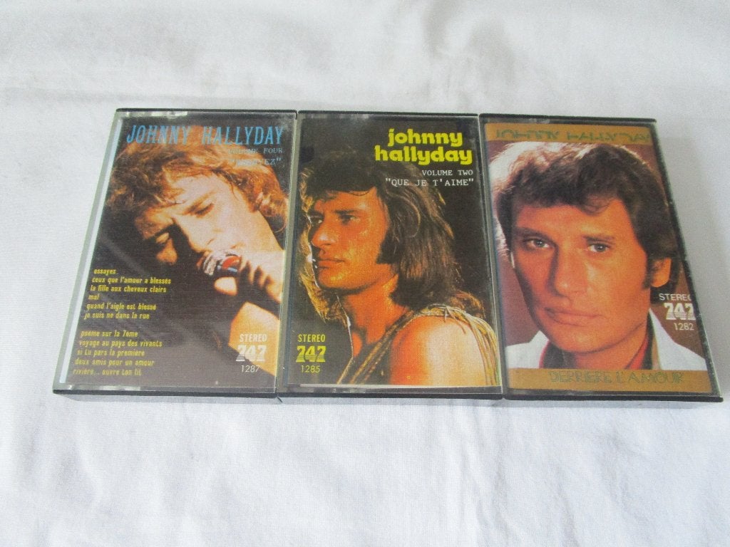 Johnny Hallyday : lot de 3 cassettes audio "747" (+ sup), CD & DVD, Cassettes audio, Enlèvement ou Envoi, Utilisé, Originale
