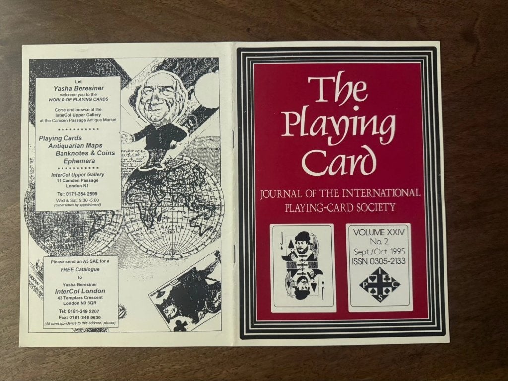 Tijdschrift The Playing Card Vol. XXIV nr. 2 1995 IPCS, Verzamelen, Ophalen of Verzenden, 1980 tot heden, Tijdschrift