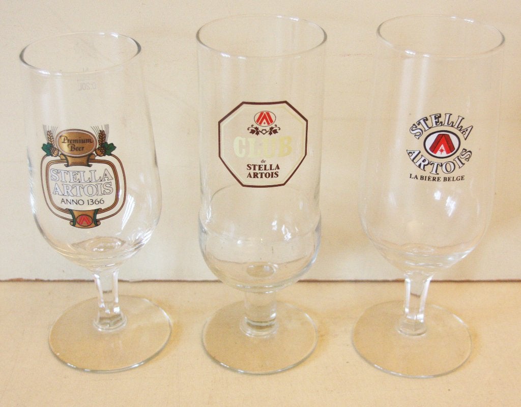 Oude Zeldzame Speciale Stella Artois Bierglazen & Bierpotten, Ophalen of Verzenden, Zo goed als nieuw, Bierglas