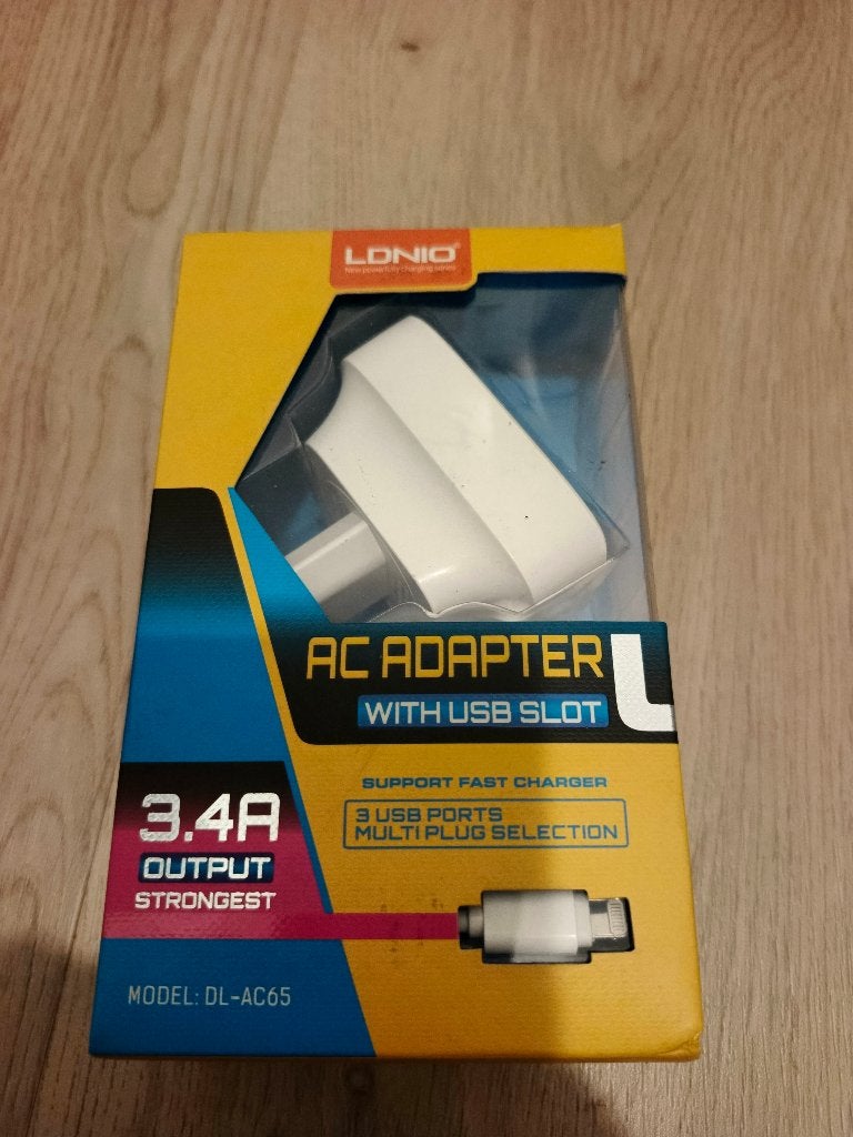 Chargeur LDNIO DL-AC65 3 ports USB 3,4 A neuf, Enlèvement, Neuf