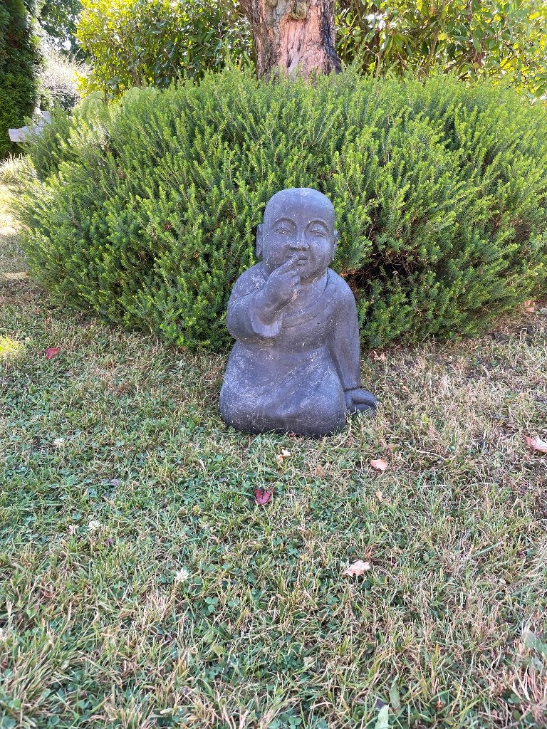 Bouddha, Maison & Meubles, Accessoires pour la Maison | Statues de Bouddha, Massif, Noir, Enlèvement, 42 cm