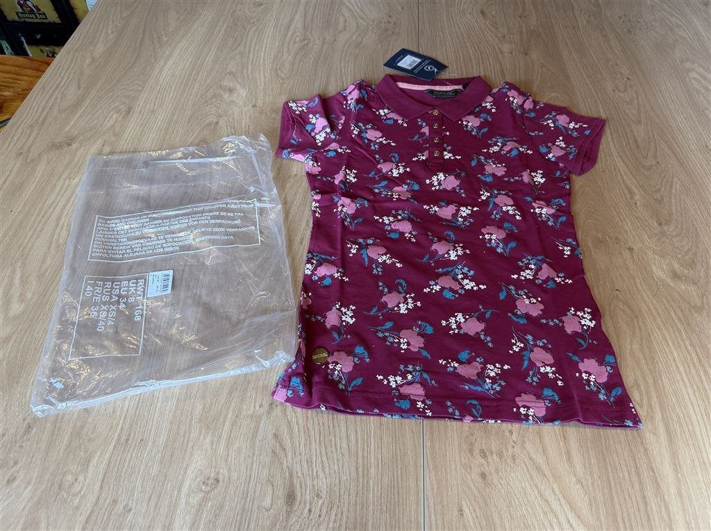 Regatta Dames Polo Shirt Floral Dots Print Maat 34, Ophalen of Verzenden, Zo goed als nieuw