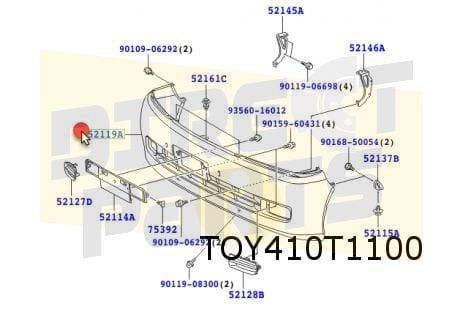 Toyota Hi-Ace (9/06-) voorbumper (bij koplampsproeiers) (te, Neuf, -, Toyota, -